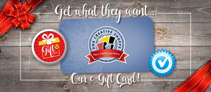   Get what they want, DNA Creative Shoppe’s e-gift card. It’s the best gift you can ever give a creative person. Whether they be that special person in your life, family, co-workers or friends. You can’t go wrong. We are your creative partners. 