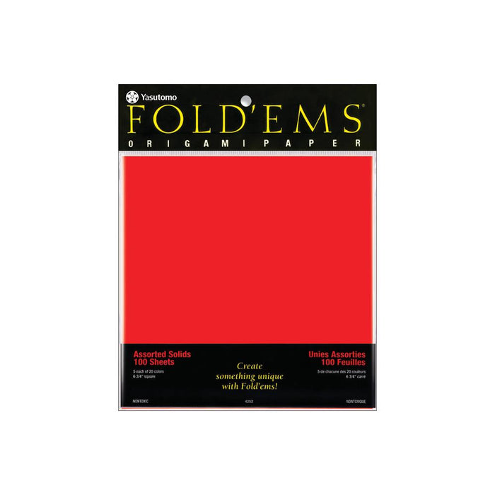Fold 'Ems Solid Origami Papers - 100pk