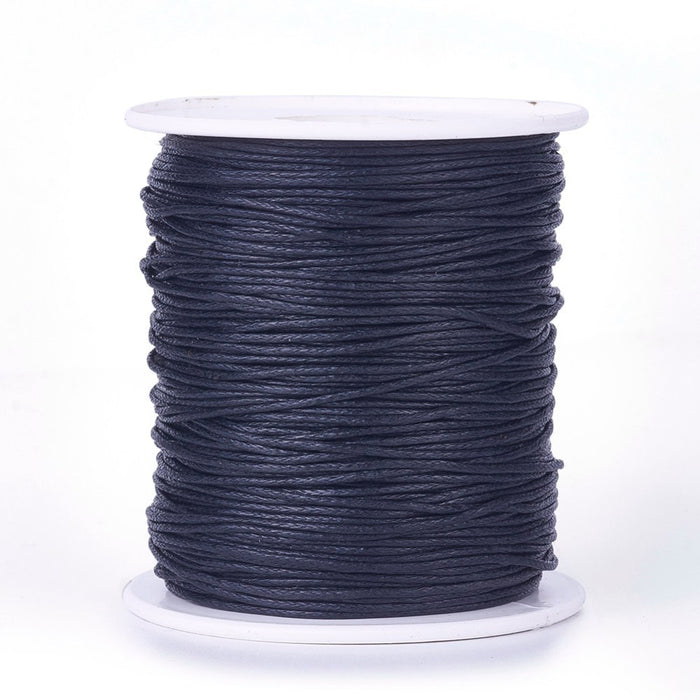 Waxed Cotton Thread Roll - 1mm - Black