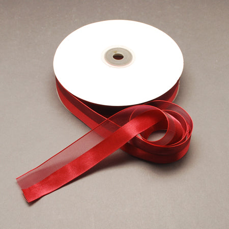 2-Tone Organza Ribbon - Dk. Red