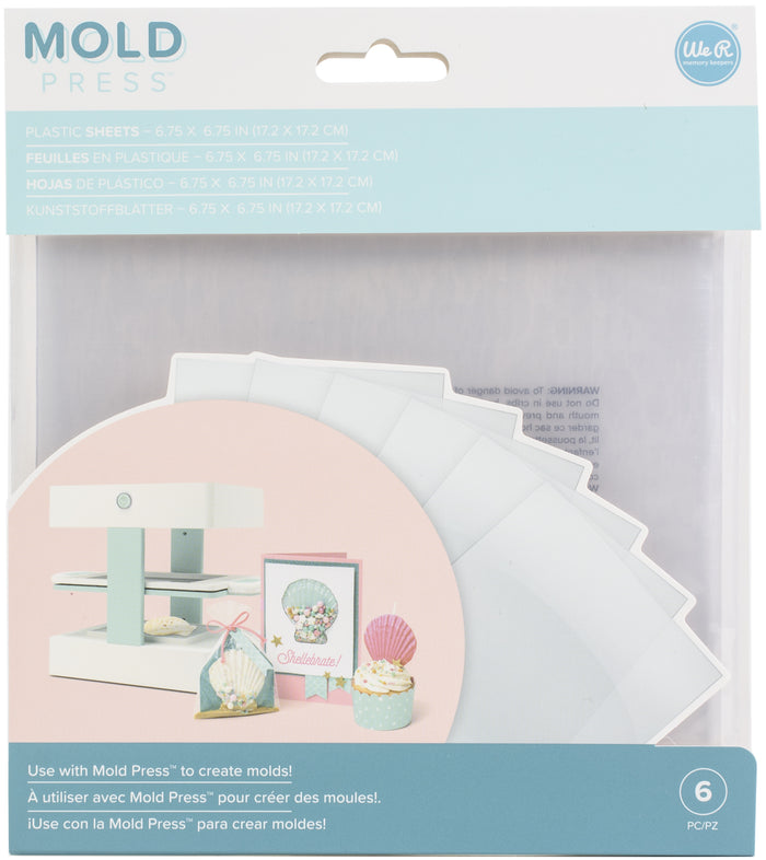 We R Memory Keepers Mold Press Plastic Sheets 6/Pkg