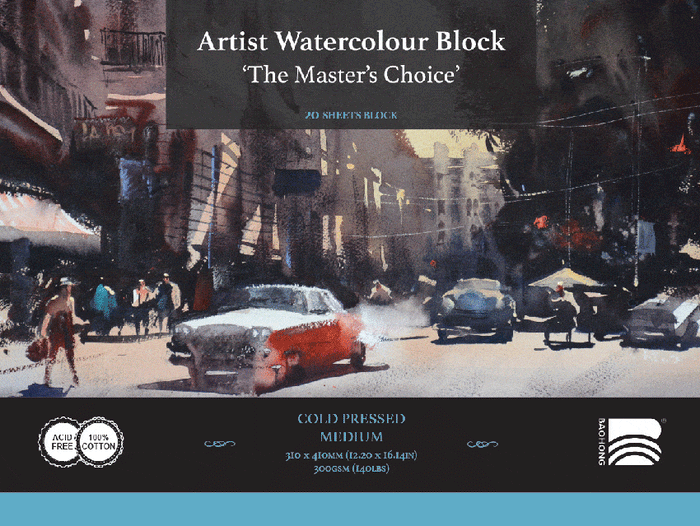 Master's Choice Watercolour Block - 12.2" x 16.14"  - Cold Press