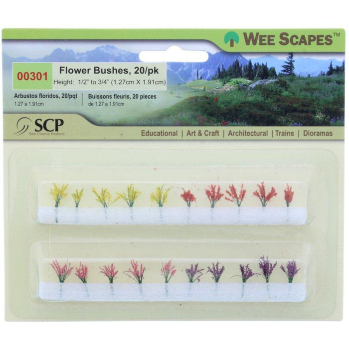 Wee Scapes Flower Bushes - 0.5" to 0.75"- 20pk