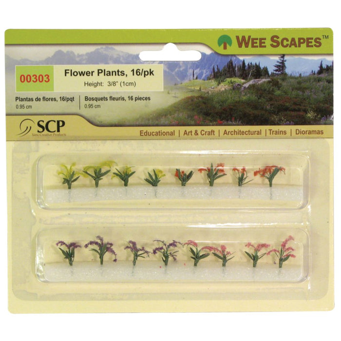 Wee Scapes Flower Plants - 3/8"- 16pk