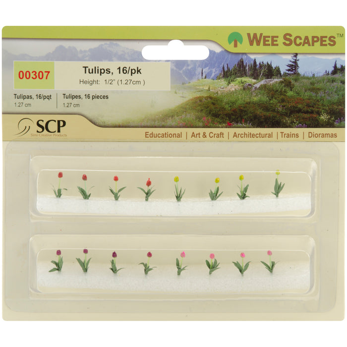 Wee Scapes Tulips - 0.5" - 16pk