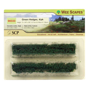 Wee Scapes Green Hedges - 5" x 0.375" x 0.625" - 4pk