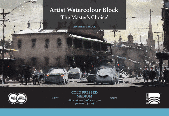 Master's Choice Watercolour Block - 7.08"x 10.23"  - Cold Press