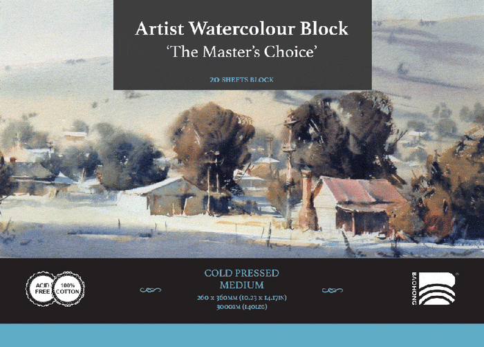 Master's Choice Watercolour Block - 10.23"x 14.17"  - Cold Press