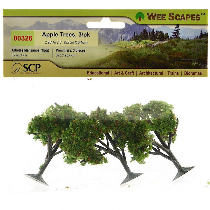 Wee Scapes Apple Trees - 2.25" to 2.5" - 3pk