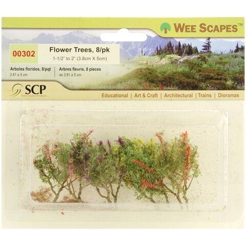 Wee Scapes Flower Trees - 1.5" to 2"- 8pk