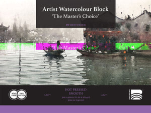 Master's Choice Watercolour Block - 12.2" x 16.14"  - Hot Press