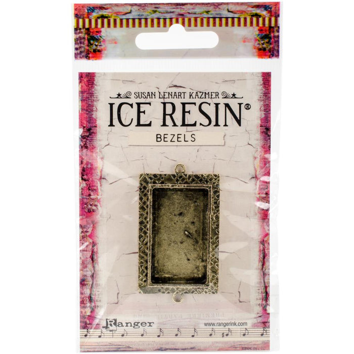 Ice Resin Milan Bezel - Medium Rectangle - Antique Bronze