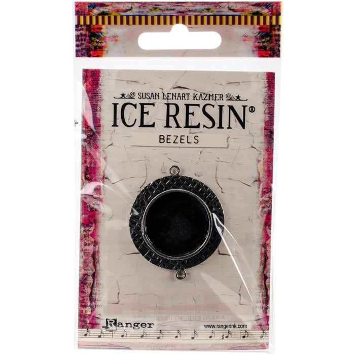 Ice Resin Milan Bezel - Medium Circle - Antique Silver