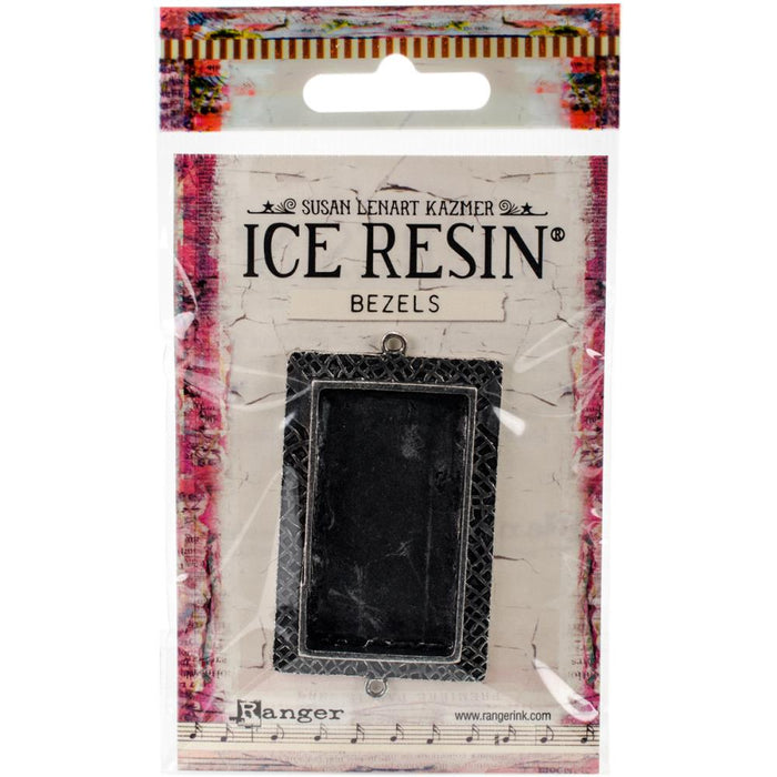 Ice Resin Milan Bezel - Large Rectangle - Antique Silver