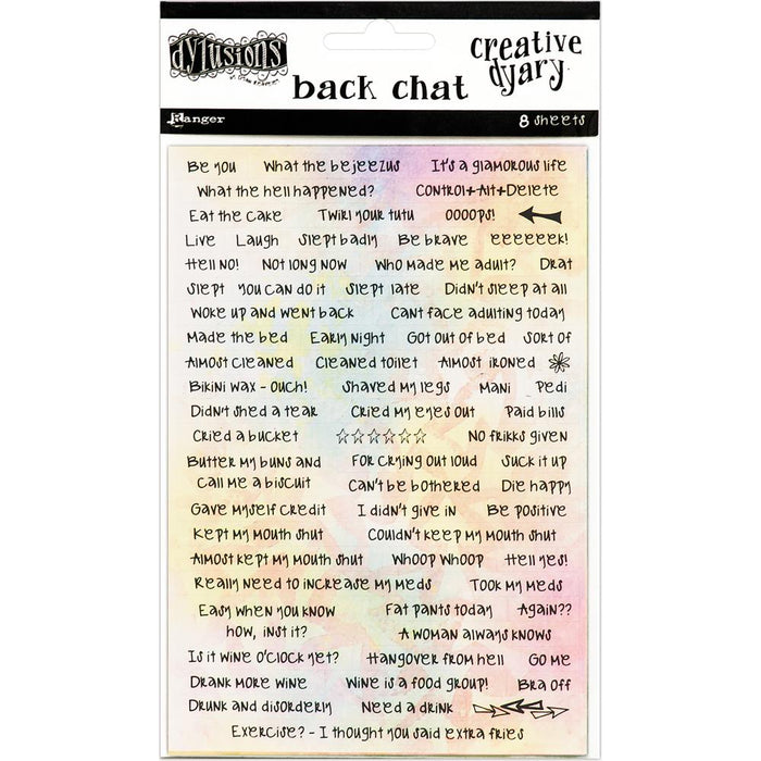Dylusions Creative Dyary Back Chat Stickers