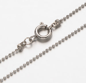 Stainless Steel Ball Chain - 15.5"