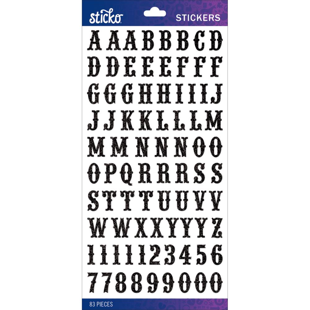 Sticko Alphabet Sticker, Extra Large, Black