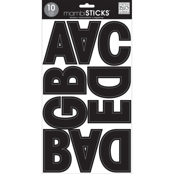 Large Alphabet Stickers - Black