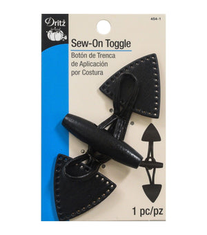 Sew-on Toggle - Black