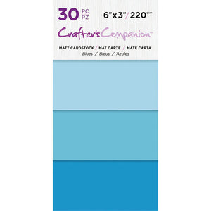 Crafter's Companion Matte Cardstock 6"X3" - Blue