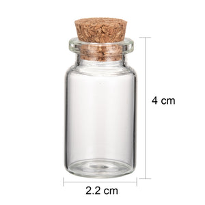 Glass Bottles with Corks - 5pk