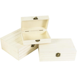 DIY Wood Slat Boxes 3/Pkg