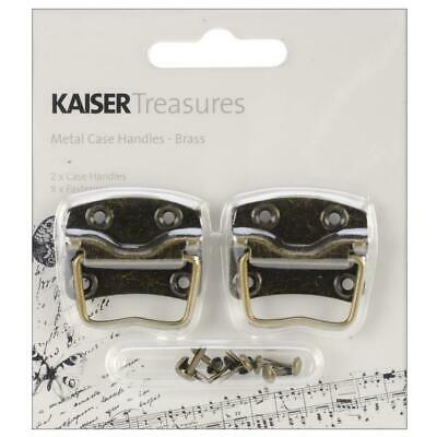 Kaisercraft Treasures Metal Case Handle W/Backplate - Brass