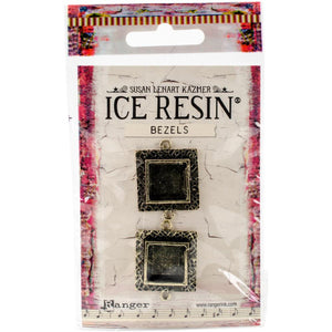 Ice Resin Milan Bezels - Small Square - Antique Bronze