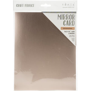 Craft Perfect Mirror Cardstock - Burnished Rose