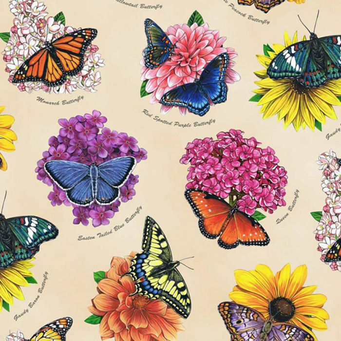 Butterfly Garden - Cream