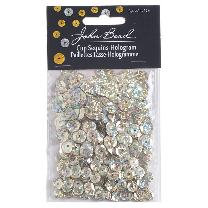 Round Sequins - 6mm/8mm/10mm -  Holographic Champagne