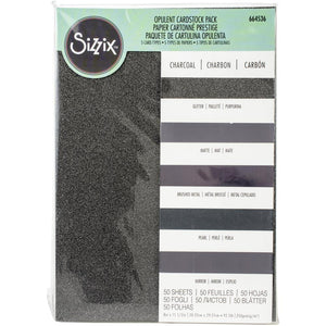 Sizzix Surfacez Opulent Cardstock Pack - Charcoal