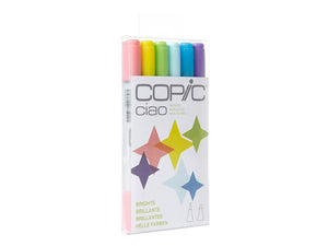 COPIC Ciao Marker Set - 6-Colour Brights