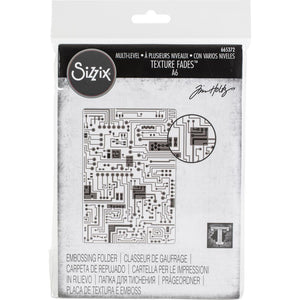 Sizzix 3D Embossing Folder By Tim Holtz - Circuit