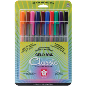 Gelly Roll Pen 10-Colour - Medium Point