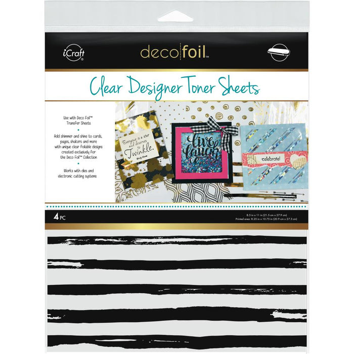 Deco Foil Clear Toner Sheets - Distressed Lines