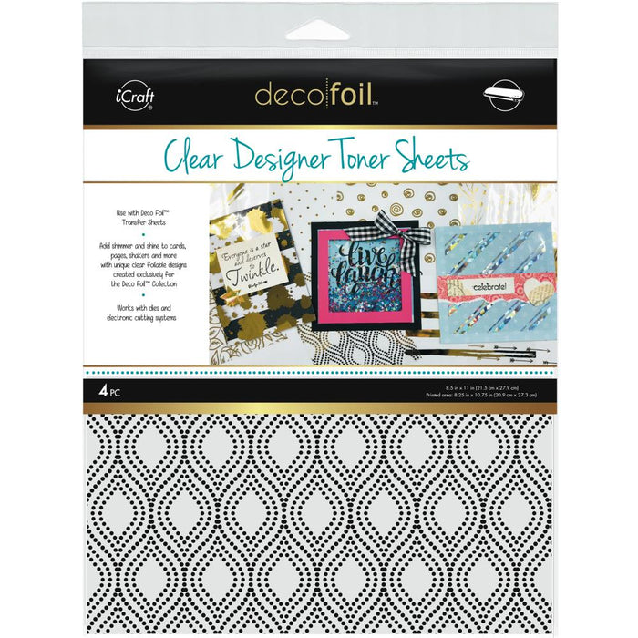 Deco Foil Clear Toner Sheets - Groovy