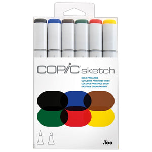 COPIC Sketch Marker Set - 6-Colour Bold Primaries