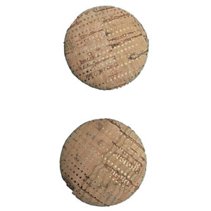 Belagio Cork Covered Buttons - Gold Dots
