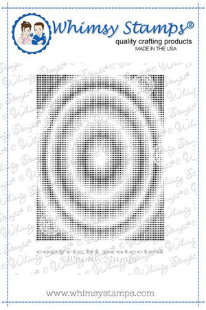 Cosmic Half Tone Oval Rubber Cling Stamp