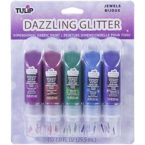 Tulip Dazzling Glitter Fabric Paint Kit - Jewels