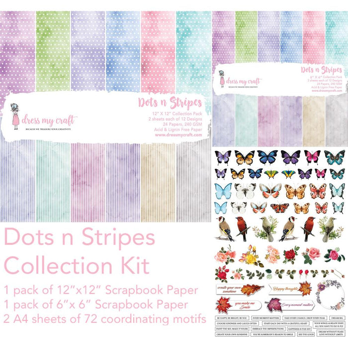 Dress My Crafts Collection Kit - Dots/Stripes