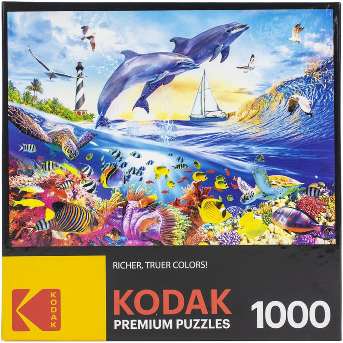 Playful Summer Dolphins - 1000 pc Jigsaw