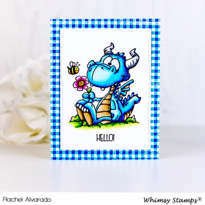 Dorky Dragon Rubber Cling Stamp