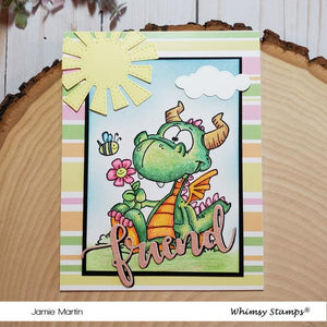 Dorky Dragon Rubber Cling Stamp