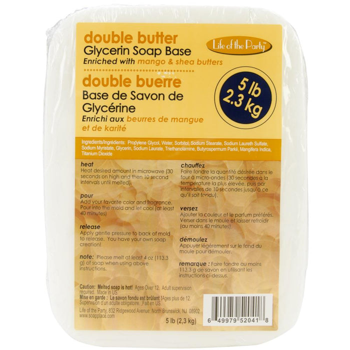 Double Butter Glycerin Soap Base - 5lb