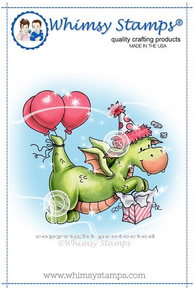 Dragon Party Rubber Cling Stamp