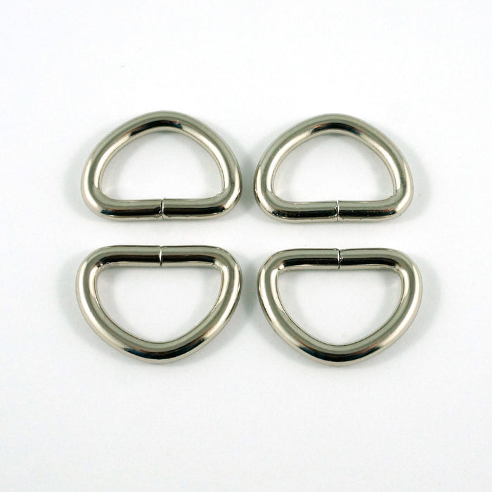Nickel D-rings for 1/2" Straps