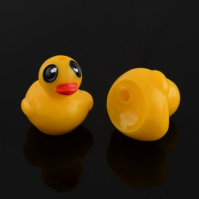 Rubber Duck Resin Beads - 10pk
