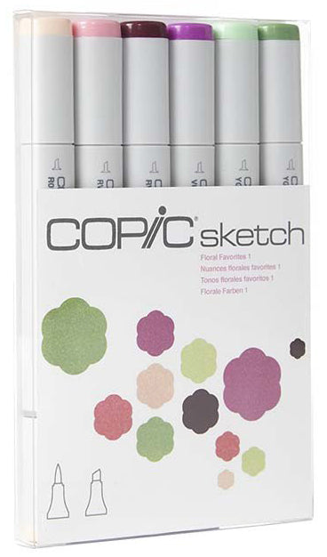 COPIC Sketch Marker Set - 6-Colour Floral Favourites 1